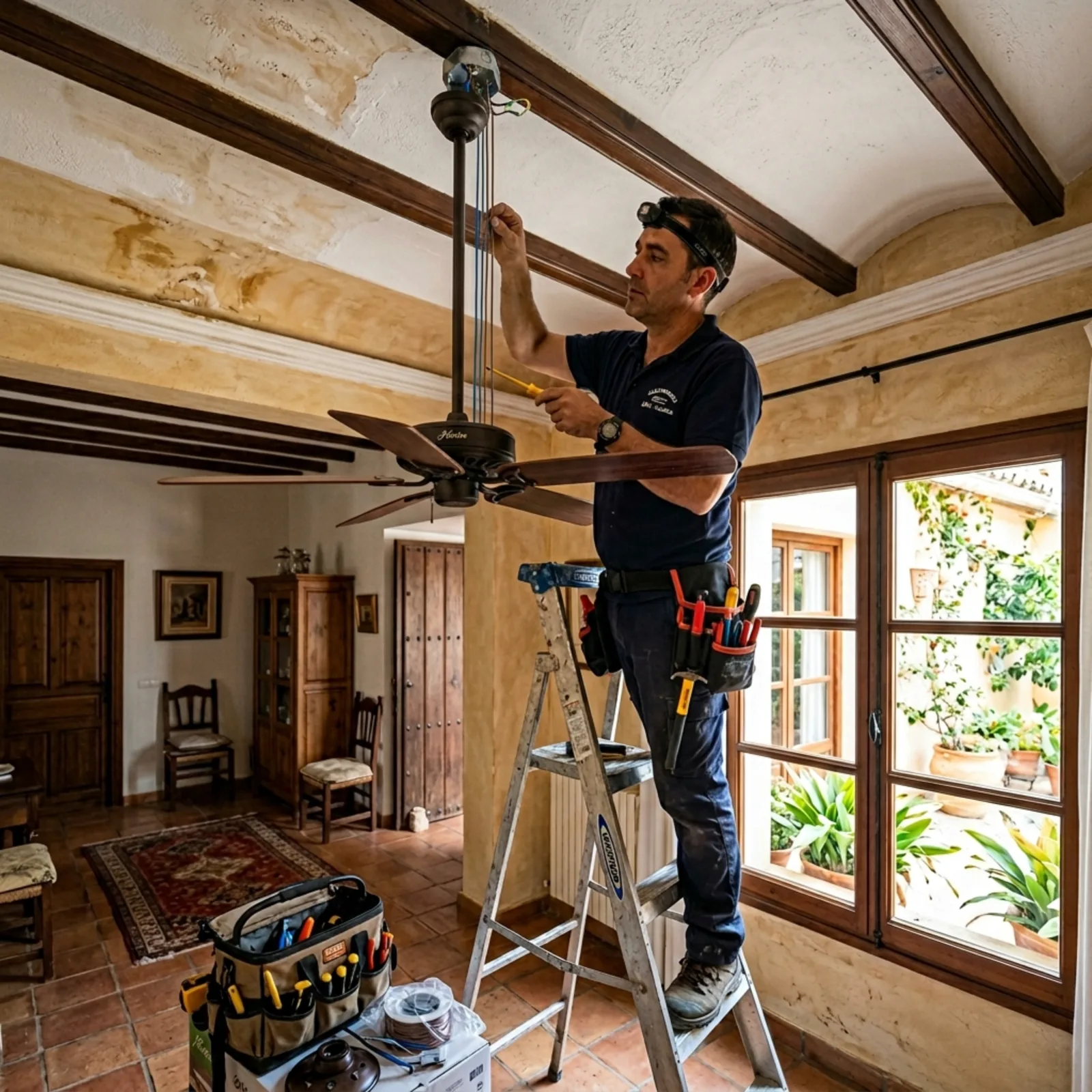 Sustitución de ventilador de techo